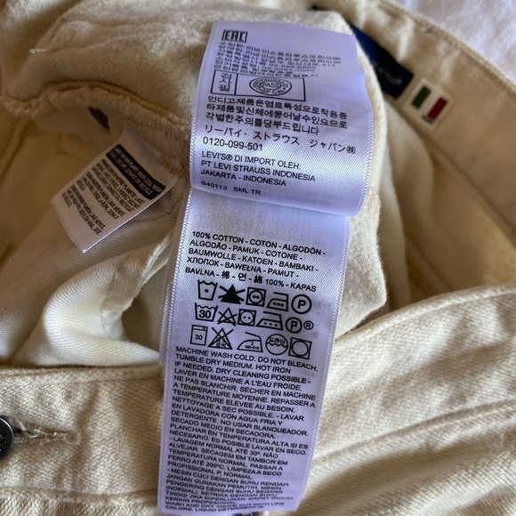 Levi’s Made & Crafted Women’s Flare Full Cream Wide Leg Jeans Size 26 High Rise - Picture 7 of 11